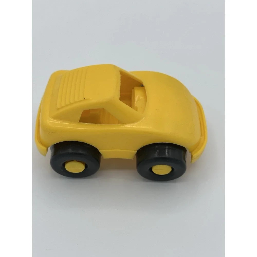 Vintage American Plastic Toys Yellow Car USA 1987 Item 14942